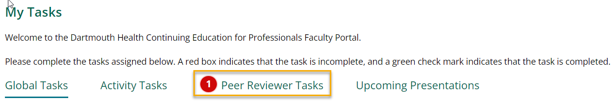 Peer Reviewer Tasks